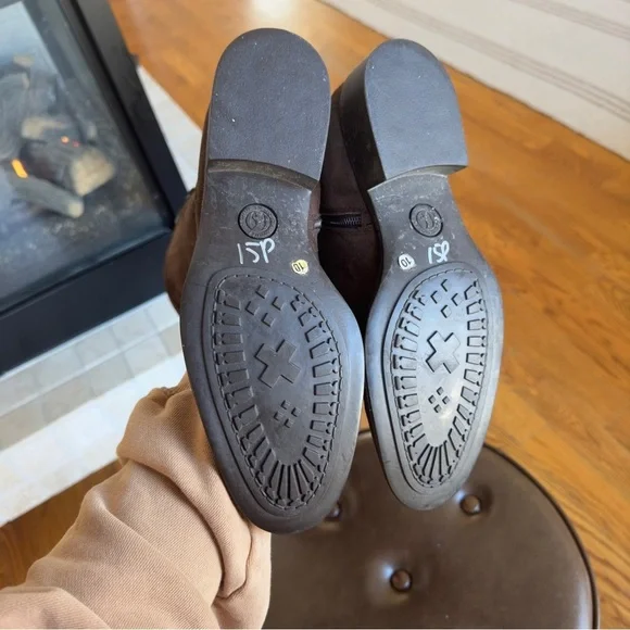 Brown Suede Knee-High Boots - Picture 3 of 8